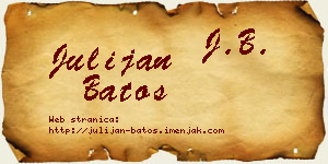 Julijan Batos vizit kartica